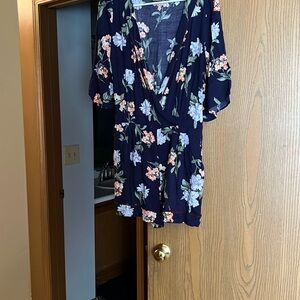 Abercrombie and Fitch Floral Navy Romper
